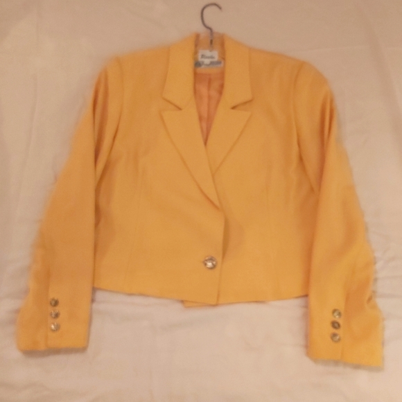 Vtg yellow blazer - Picture 1 of 6